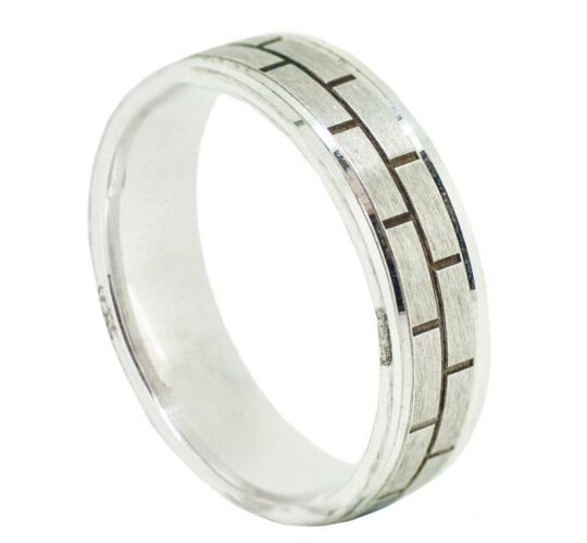 6mm Wedding Ring W7513 | Gents Pattern - Laser Engraving Wedding Ring